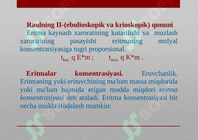 ERITMALAR KONSENTRASIYASINI IFODALASH 4