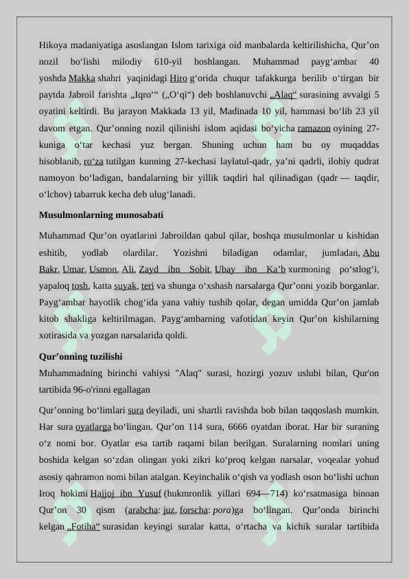 Mustaqillik yillarida quronning  o’zbek tiliga  tarjima qilinishi tafsirlari 4