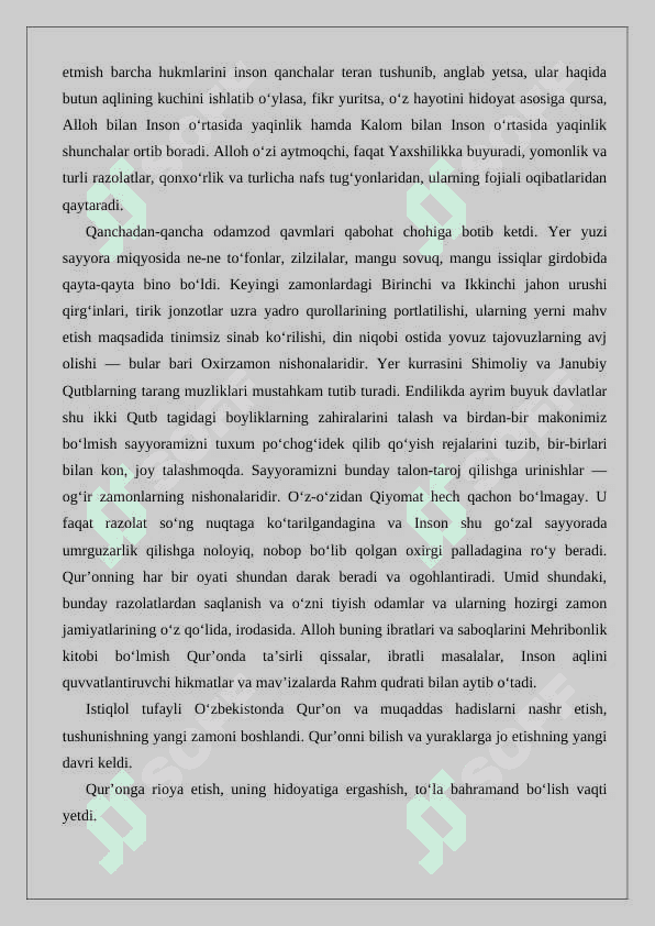 Mustaqillik yillarida quronning  o’zbek tiliga  tarjima qilinishi tafsirlari 7