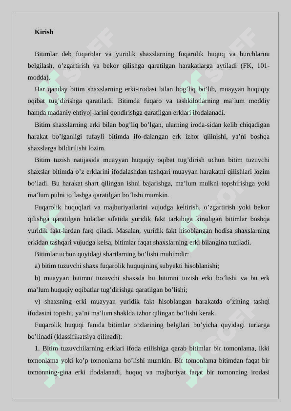 Bir tomonlama bitimlarni tasdiqlash 2