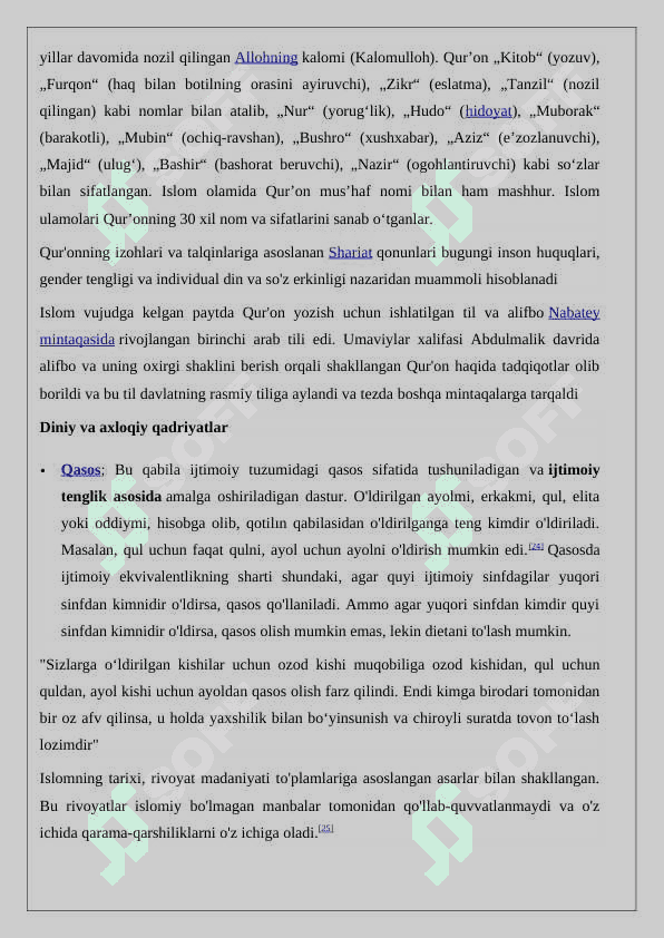 Quron va xadis sharq xalqlarining  diniy, ilmiy va ma’naviy me’rosi sifatida 3