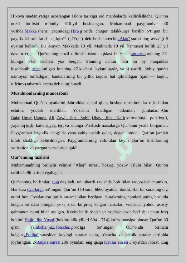 Quron va xadis sharq xalqlarining  diniy, ilmiy va ma’naviy me’rosi sifatida 4