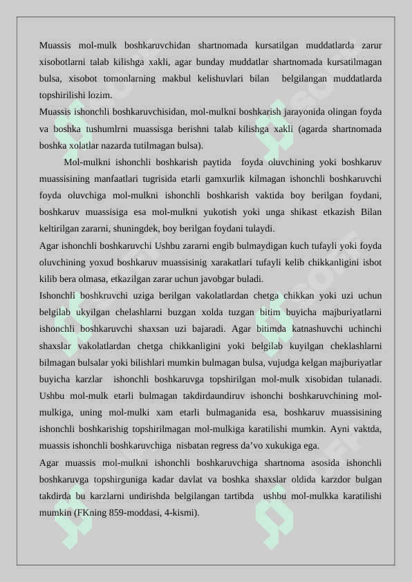 Mol-mulkni ishonchli boshqarish 24 7
