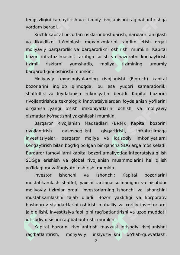 Kapital bozorini rivojlantirish orqali mamlakat iqtisodiy taraqqiyotini taminlash yo'llari 3