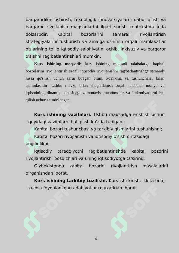 Kapital bozorini rivojlantirish orqali mamlakat iqtisodiy taraqqiyotini taminlash yo'llari 4