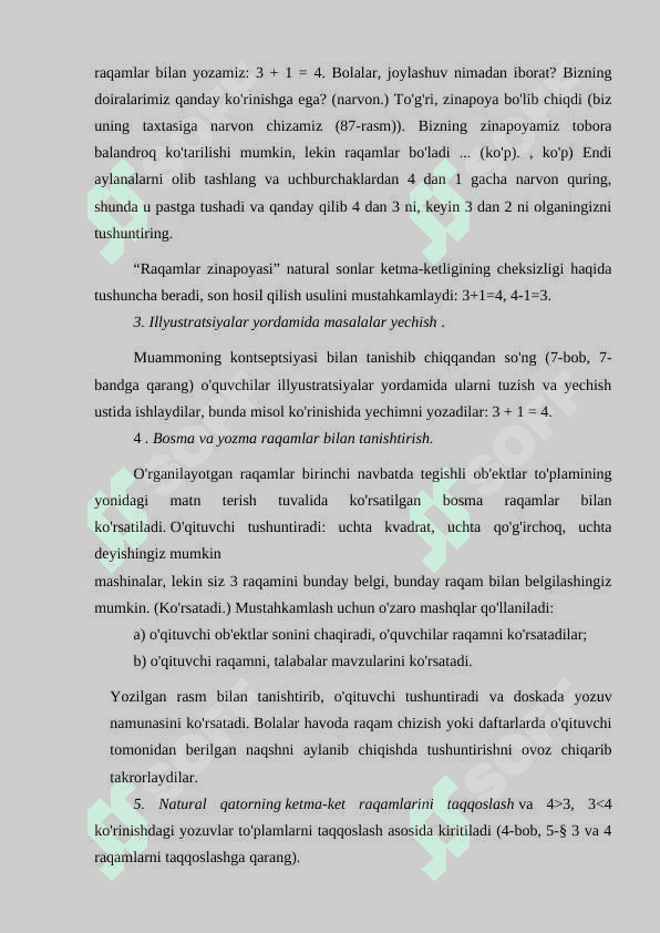 Son tushunchasini shakllantirish va boshlang’ich sinflarda ko’p xonali sonlarni tahlil qilish sxemasi 7