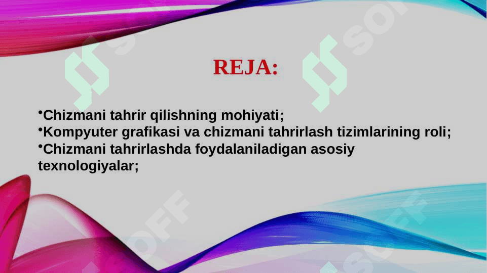 Chizmani tahrir qilish buyruqlarining algoritmlari 2