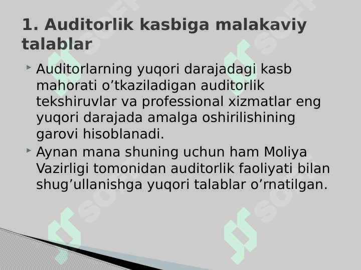 AUDITORLIK KASBIGA MALAKAVIY VA AXLOQIY TALABLARi 2