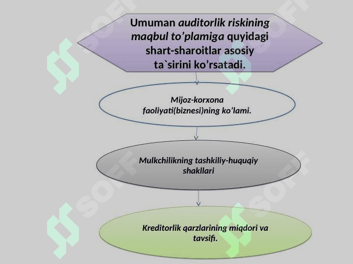 Auditorlik riski tushunchasi, auditorlik risklarining maqbul to’plami, uning elementlari 3