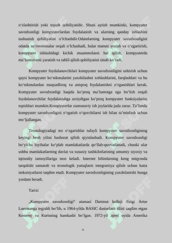 Kompyuter savodxonligi 4
