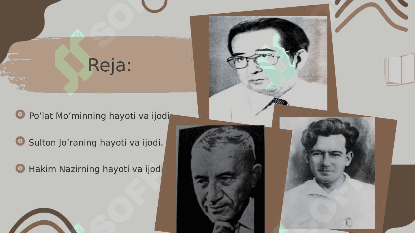Po'lat Mo'min, Sulton Jo'ra va Hakim Nazirning ijodi 2