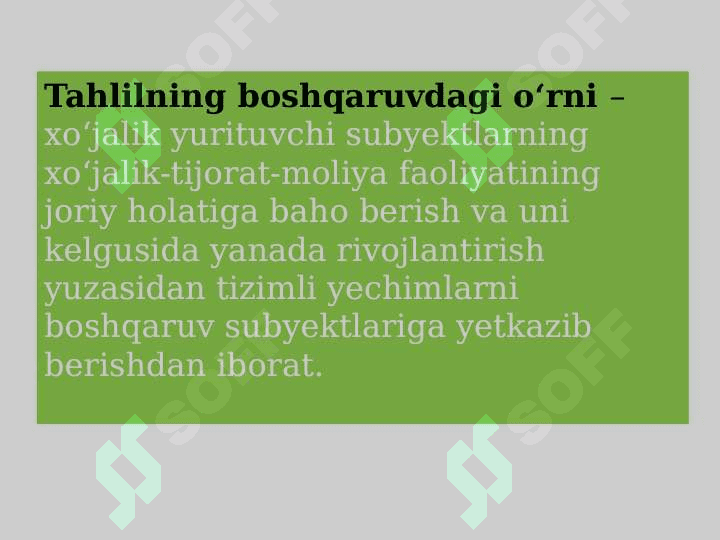 Iqtisodiy tahlilning predmeti, asosiy vazifalari va tamoyillari 7