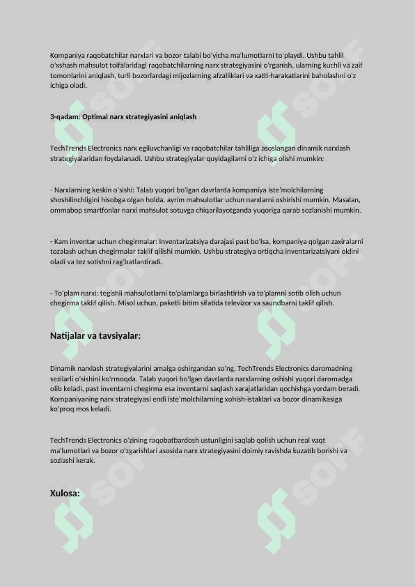 Marketing keys: Marketing tizimida narx siyosati 2