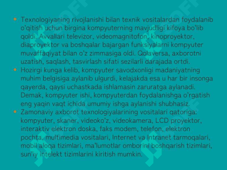 Elektron pedagogika va uning o‘ziga xos xususiyatlari. 3