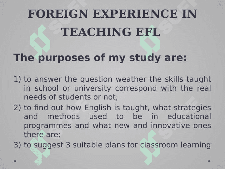 FOREIGN EXPERIENCE IN TEACHING EFL 2