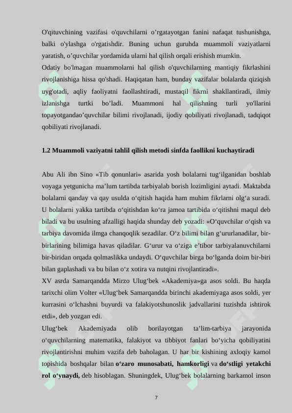 1-sinf matematika darslarda muammoli vaziyatlarni yaratish 7