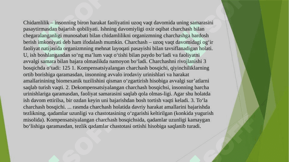 CHIDAMLILIKNI TARBIYALASH 2