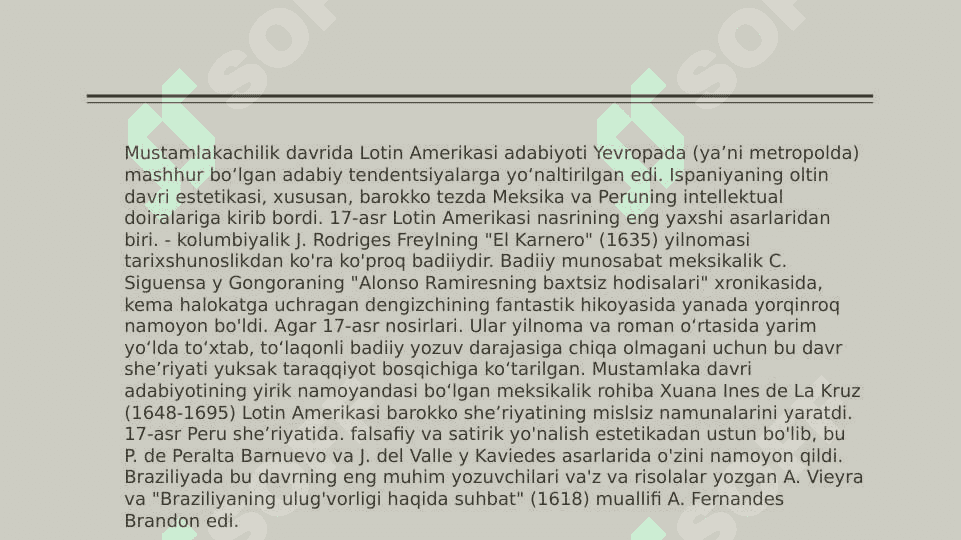 Lotin Amerikasi adabiyoti 8