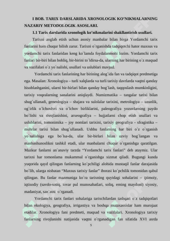 Tarix darslarida xronalogik koʻnikmalarini shakllantirish usullari. 5