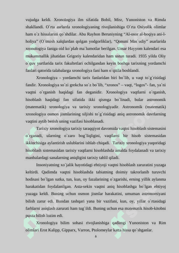 Tarix darslarida xronalogik koʻnikmalarini shakllantirish usullari. 6