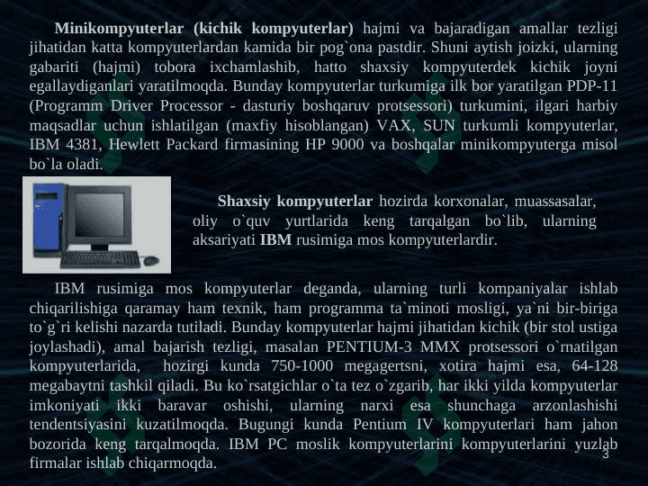 kompyuterlarning dasturiy ta'minoti 3