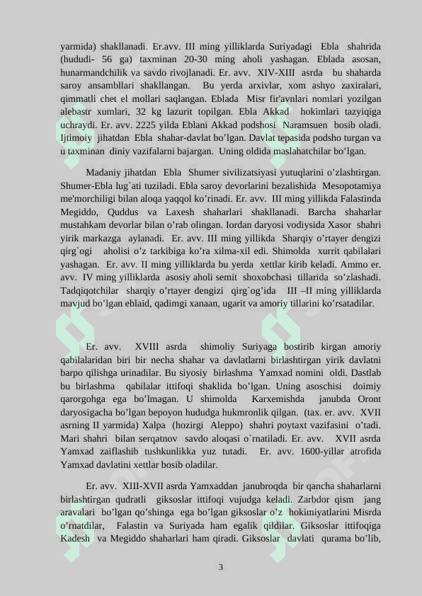 Qadimgi Sharqiy oʻrta yer dengizi davlatlari 3