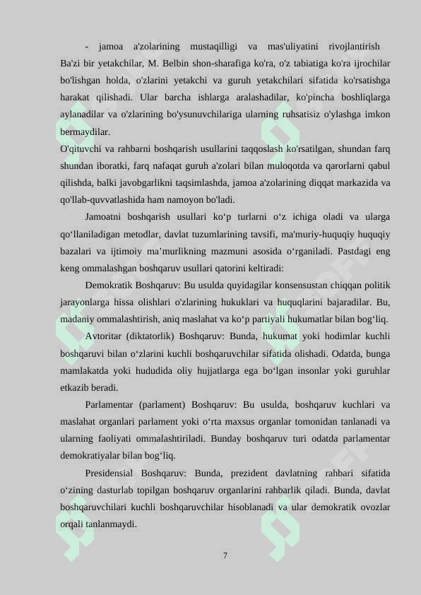 JAMOANI BOSHQARISHDAGI USULLAR 7