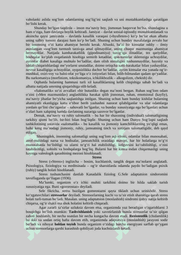 Salomatlikning umumiy muammolar 4