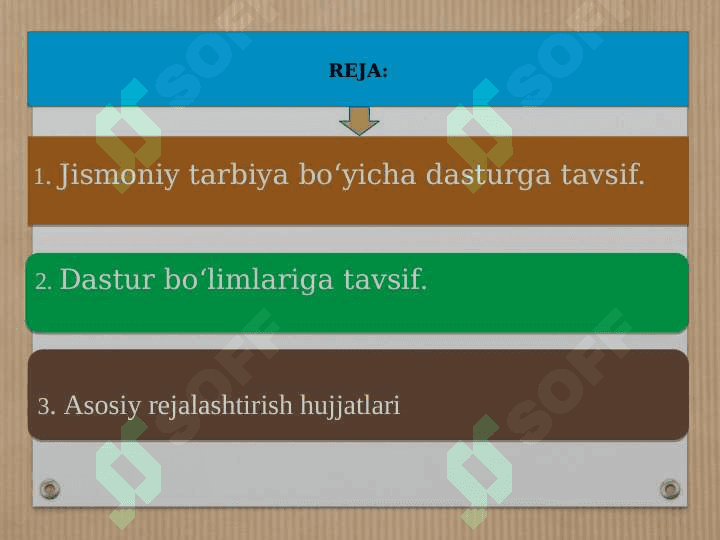 Jismoniy tarbiya bo‘yicha maktab dasturi va asosiy rejalashtirish hujjatlarining tavsifi 2