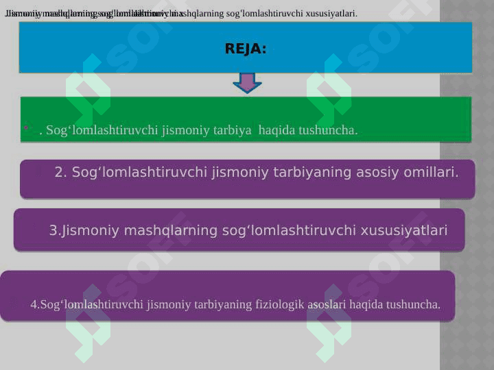 Sogʻlomlashtiruvchi jismoniy tarbiyaning nazariy-uslubiy asoslar 2