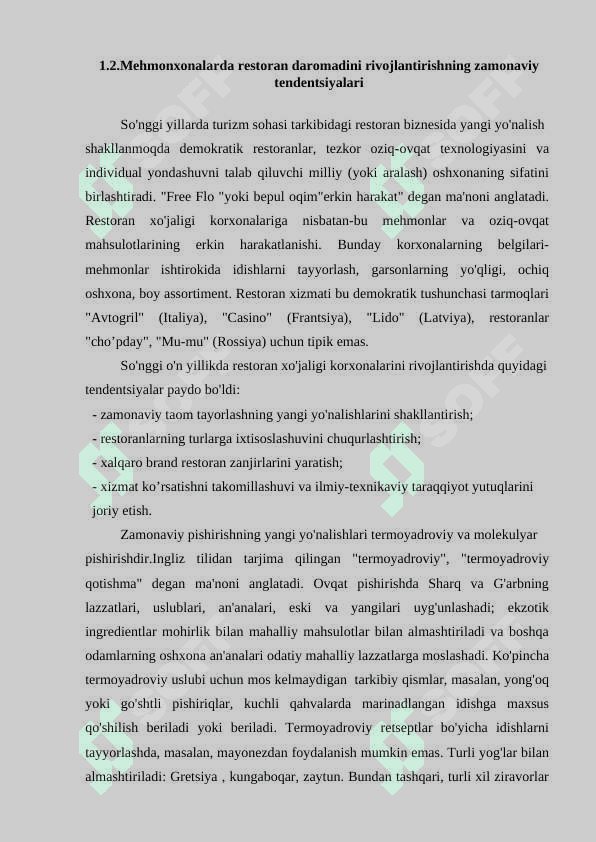 Restoran daromadini samarali boshqarish asoslari 8