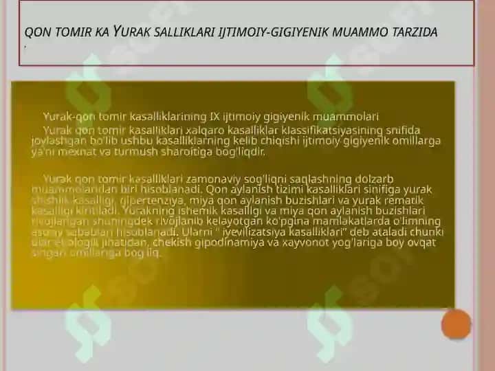 YURAK QON TOMIR KASALLIKLAR PROFILAKTIKASI 4