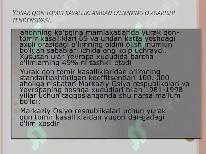 YURAK QON TOMIR KASALLIKLAR PROFILAKTIKASI 6