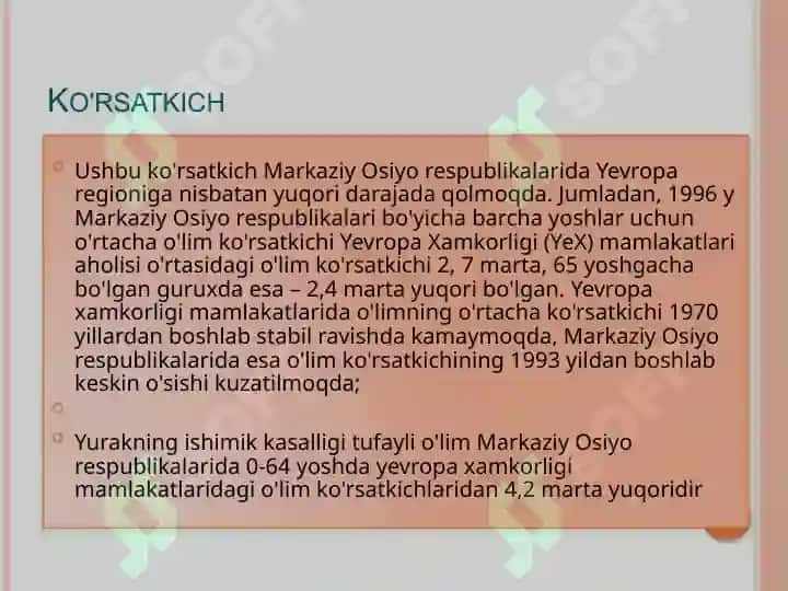 YURAK QON TOMIR KASALLIKLAR PROFILAKTIKASI 7