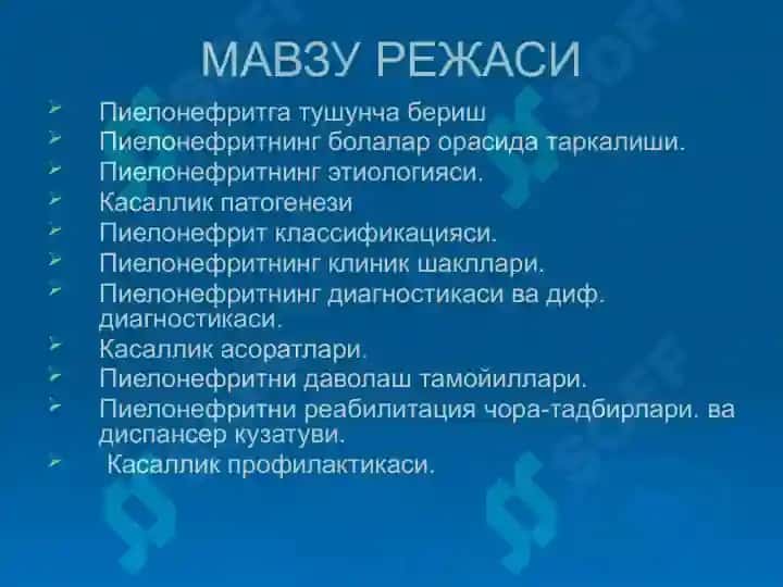Пиелонефритларда 2
