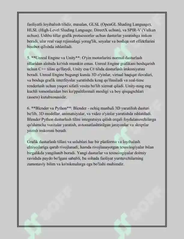 GRAFIKLARNI DASTURLASHTIRISH TILIDA TASVIRLASH USULLARI.ENG QISQA YO'LDA TOPISH ALGORITMLARI 3