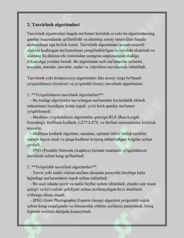 GRAFIKLARNI DASTURLASHTIRISH TILIDA TASVIRLASH USULLARI.ENG QISQA YO'LDA TOPISH ALGORITMLARI 4