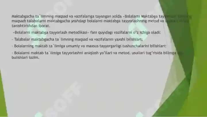 Bolalarni maktab ta’limiga tayyorlash shakllari va metodlari 8