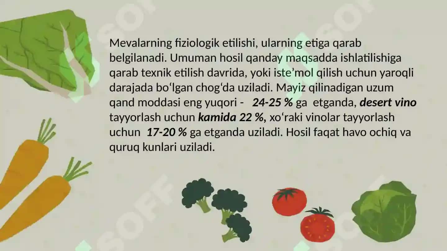 quritilgan meva olish uchun xom ashyoni hisoblash 3