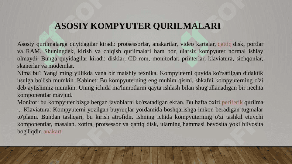 KOMPYUTERNING ASOSIY QURILMALARI 3