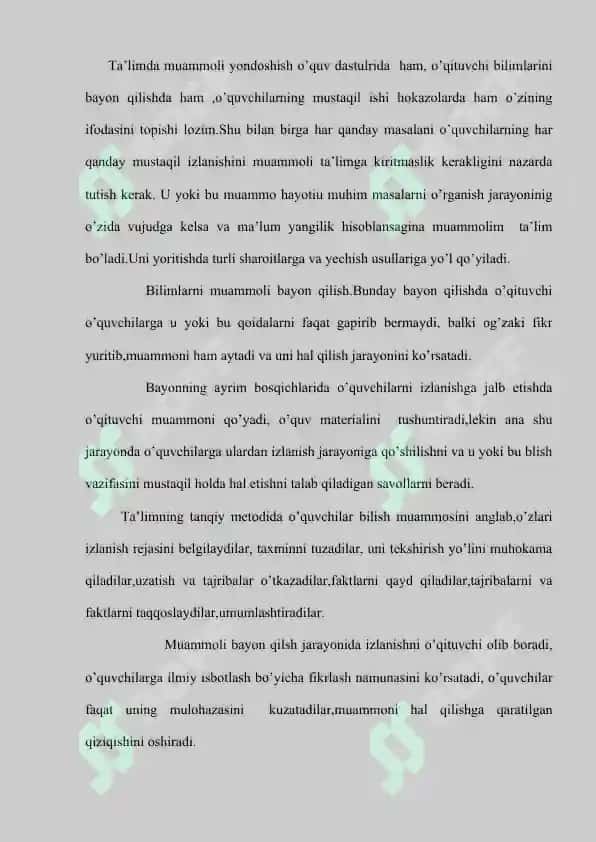 Adabiyotni o'qitishning zamonaviy muommolari yuzasidan kichik ilmiy tatqiqot 2