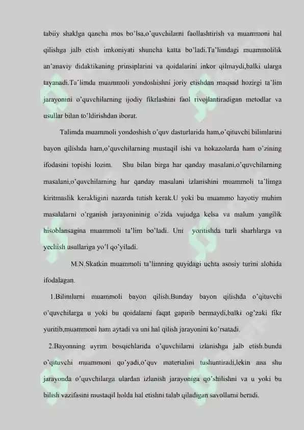 Adabiyotni o'qitishning zamonaviy muommolari yuzasidan kichik ilmiy tatqiqot 4