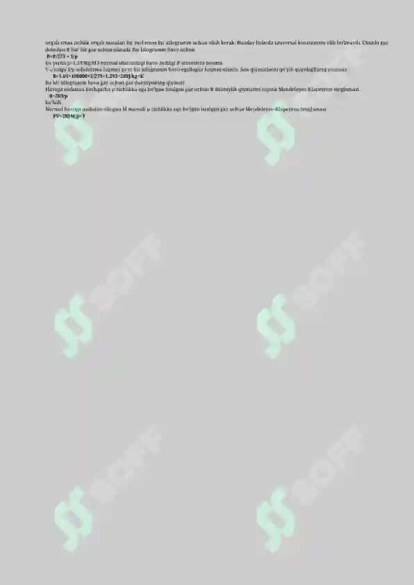 Asosiy gaz qonunlarini keltirib chiqarish 2