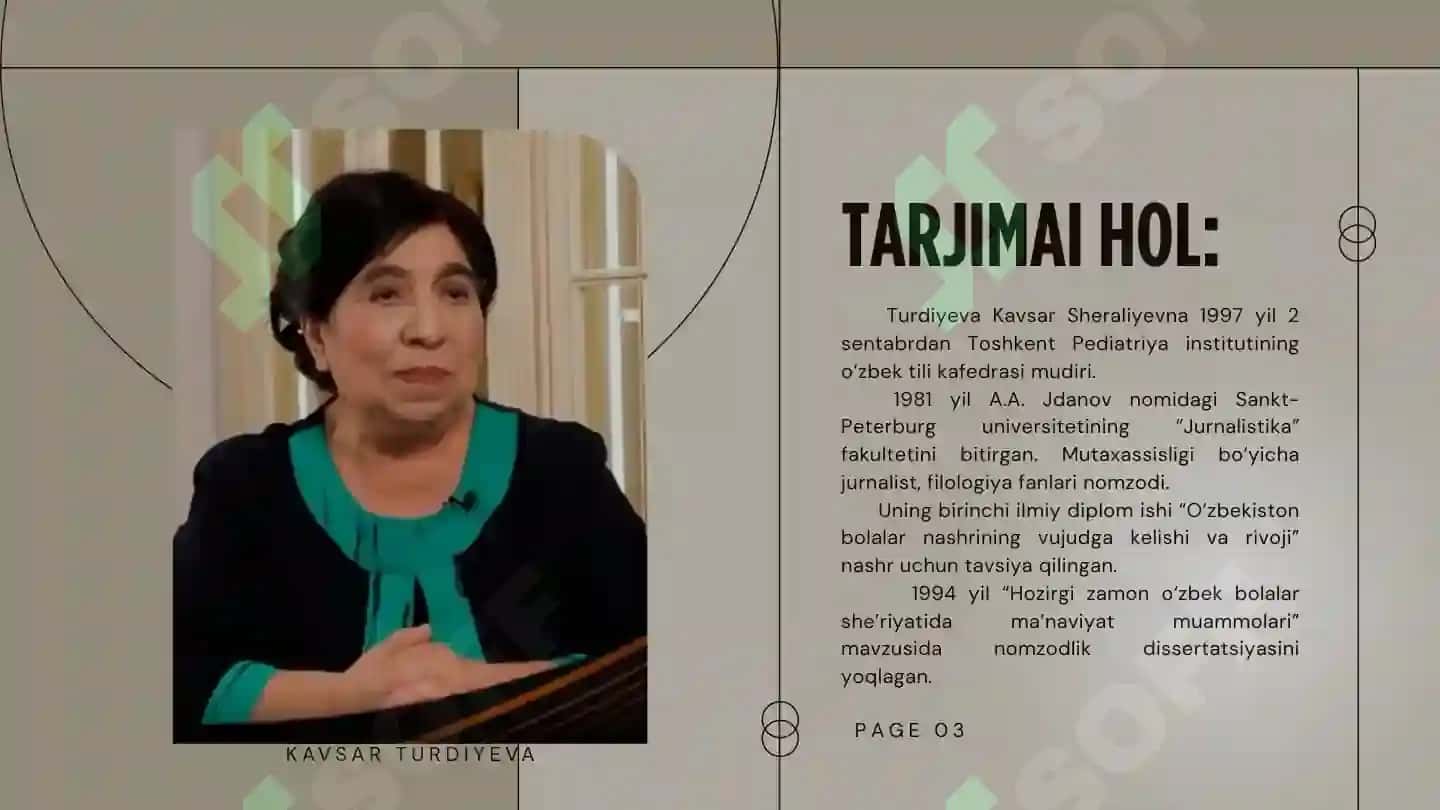KAVSAR TURDIYEVA 3