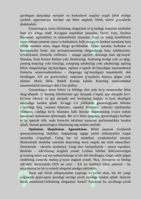 Bilish falsafasi (gnoseologiya) 3
