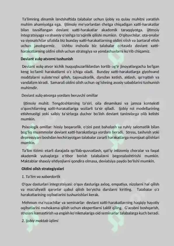 O’quvchi yoshlar orasida deviant xulq-atvor profilaktikasi 2