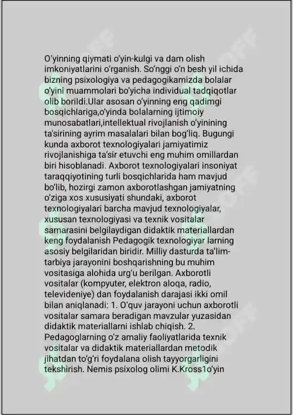 O’yinning Yoshga Xos Xususiyatlari 3