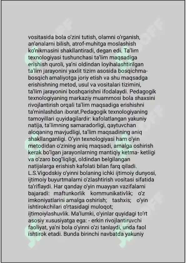 O’yinning Yoshga Xos Xususiyatlari 4
