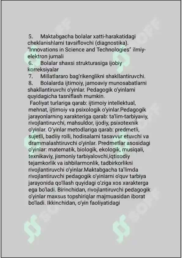 O’yinning Yoshga Xos Xususiyatlari 7