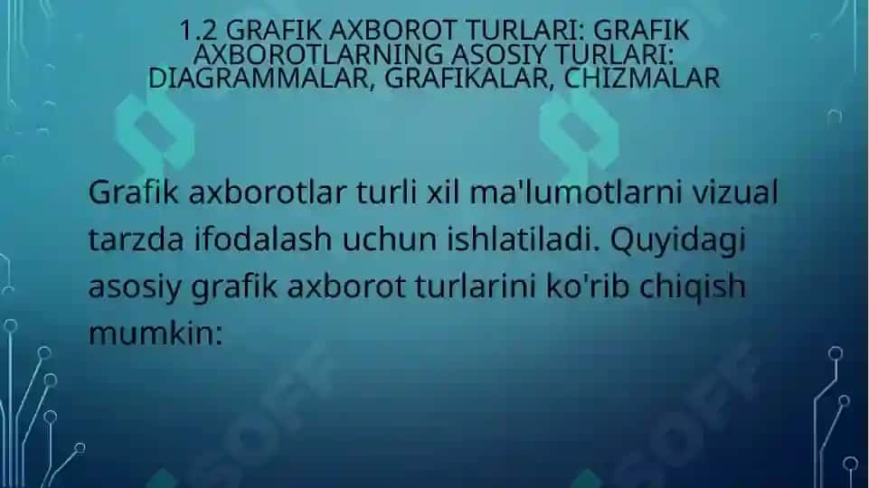 GRAFIK AXBOROTLAR BILAN ISHLASH TEXNALOGIYASI 7